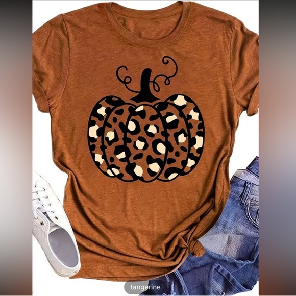 Blossom Boutique Tops - 1 LEFT! Leopard Pumpkin Print Cute Fall T Shirt